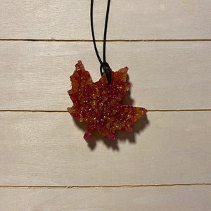 Fall Leaf Car Freshie | Burgundy, Orange, Gold | Fall Mix Scent