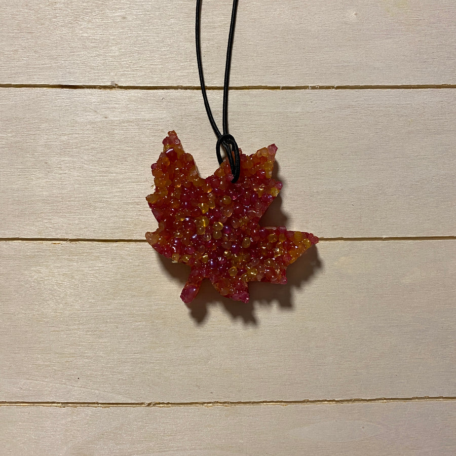 Fall Leaf Car Freshie | Burgundy, Orange, Gold | Fall Mix Scent