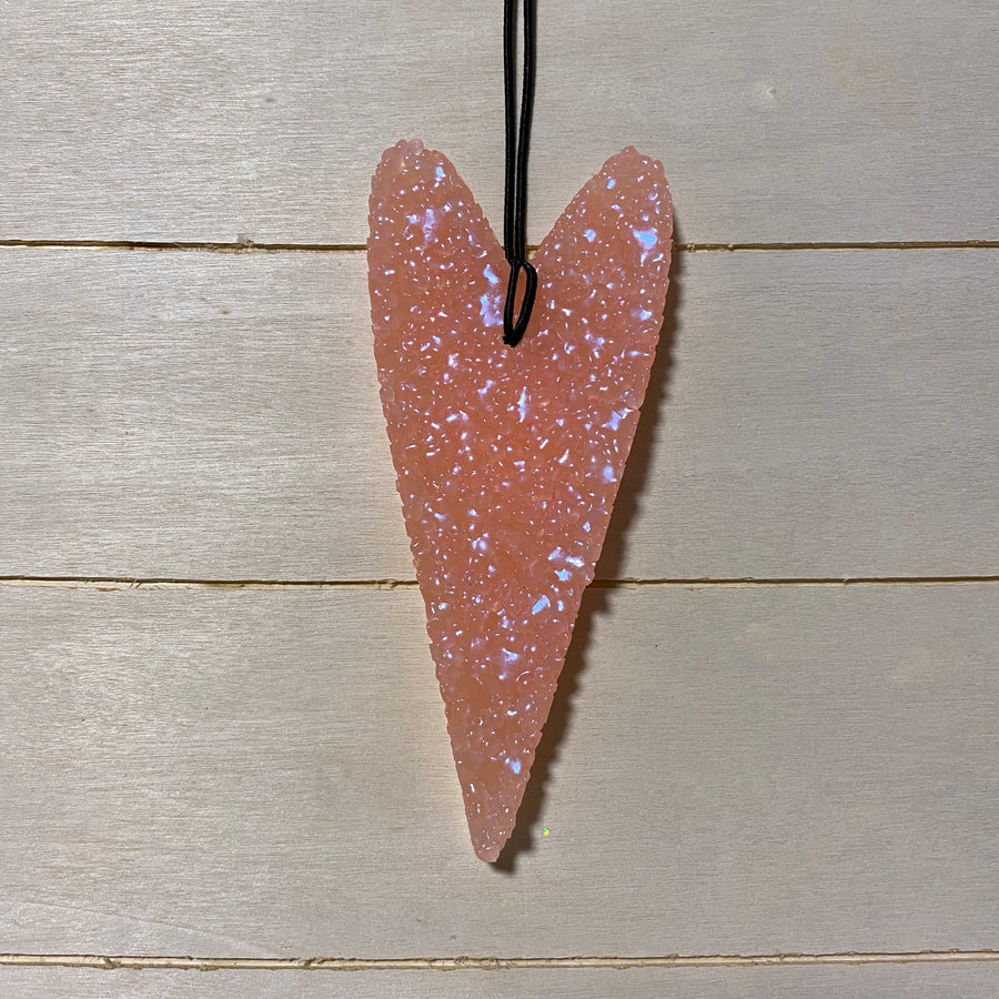 Long Heart Car Freshie | Peach Color | Peachy O Scent