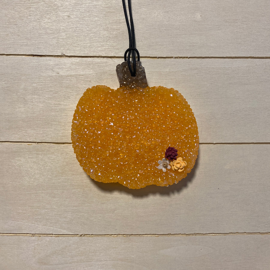 Pumpkin Car Freshie | Orange With Succulents | Pumpkin Patch Scent