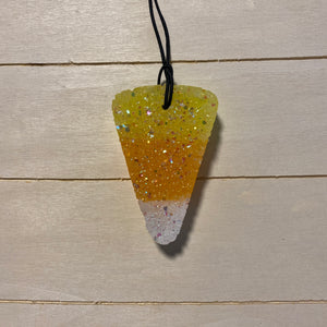 Candy Corn Car Freshie | Glitter | Vanilla Pumpkin Marshmallow Scent