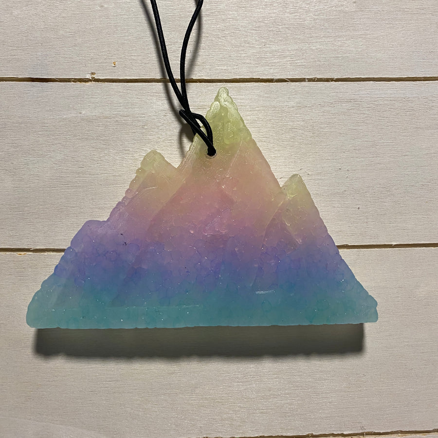 Mountain Car Freshie | Watercolor | Butt Naked Scent