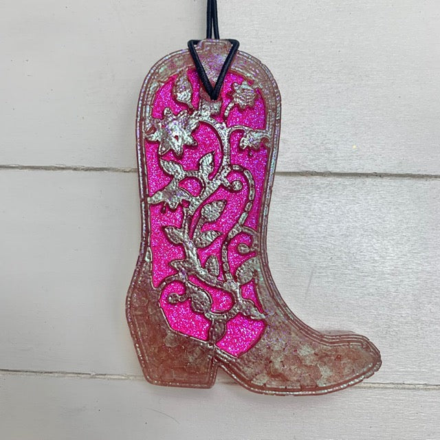 Cowgirl Boot | Brown/Pink Sparkle | Blueberry Cheesecake Scent