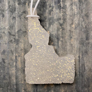 Idaho Car Freshie | White Gold | Cactus Blossom Scent - Rear View Jewels
