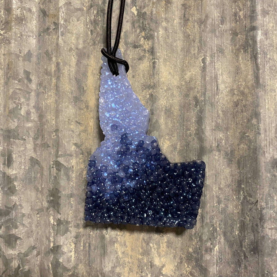 Idaho Car Freshie | Ice Blue to Dark Blue Ombre | Black Ice Scent