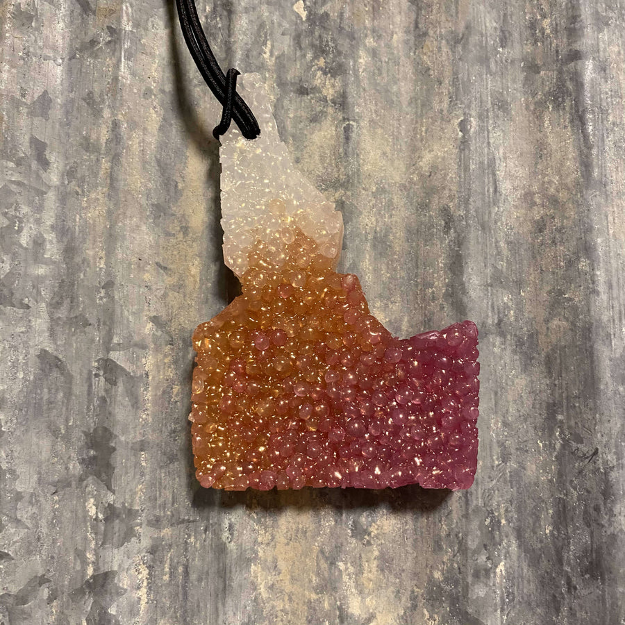 Idaho Car Freshie | White Gold, Rose Gold, Berry Colors | Mahogany Teakwood Scent