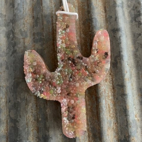 Large Cactus Car Freshie | Colorful Blend | Tropical Mix Scent