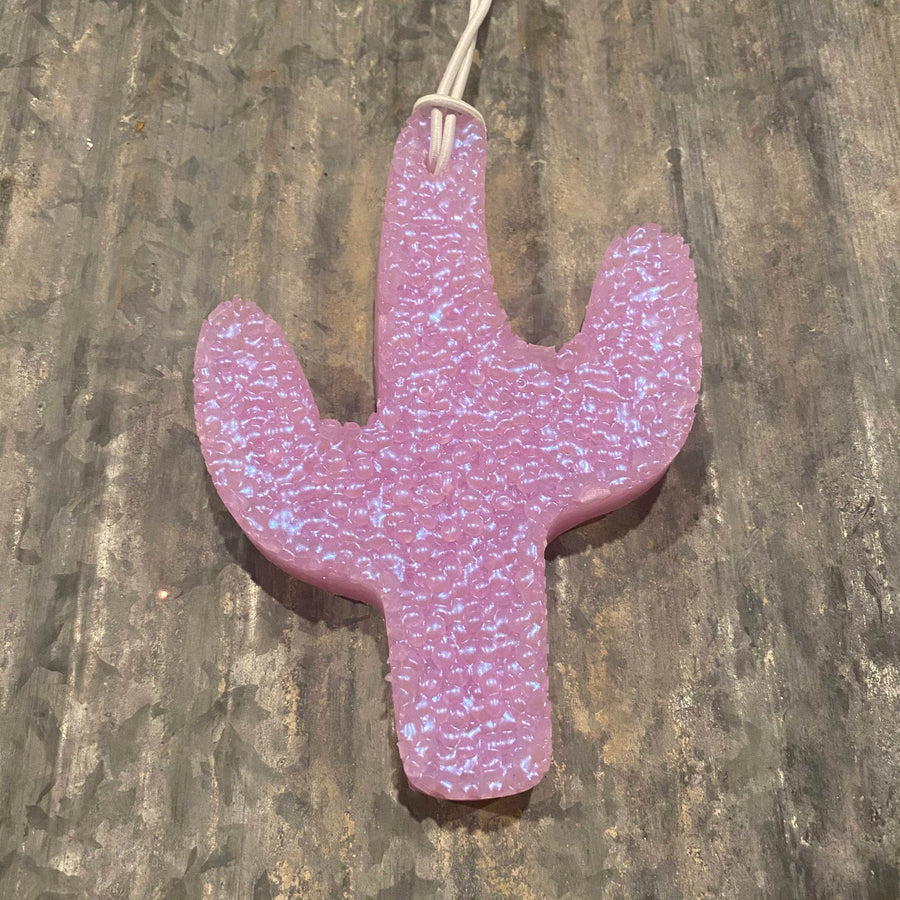 Large Cactus Car Freshie | Lavender Color | Monkey Farts Scent