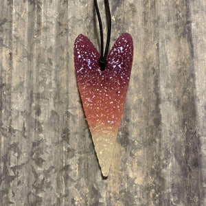 Long Heart Car Freshie | Berry to White Gold Ombre | Vanilla Pumpkin Marshmallow Scent