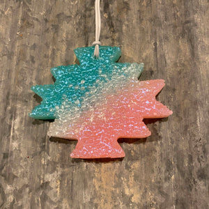 Aztec Shape Car Freshie | Mint, White, & Peach | Peachy O Scent