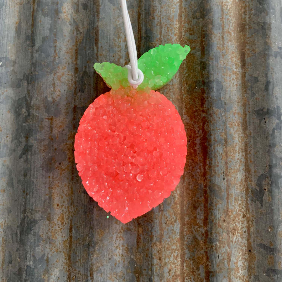 Peach Car Freshie | Green & Peach Colors | Peachy O Scent
