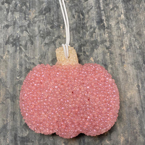 Pumpkin Car Freshie | Cotton-Candy Pink | Macintosh Apple Scent - Rear View Jewels