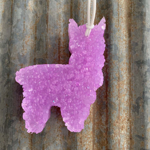Llama Car Freshie | Lavender Color | Cactus Blossom Scent