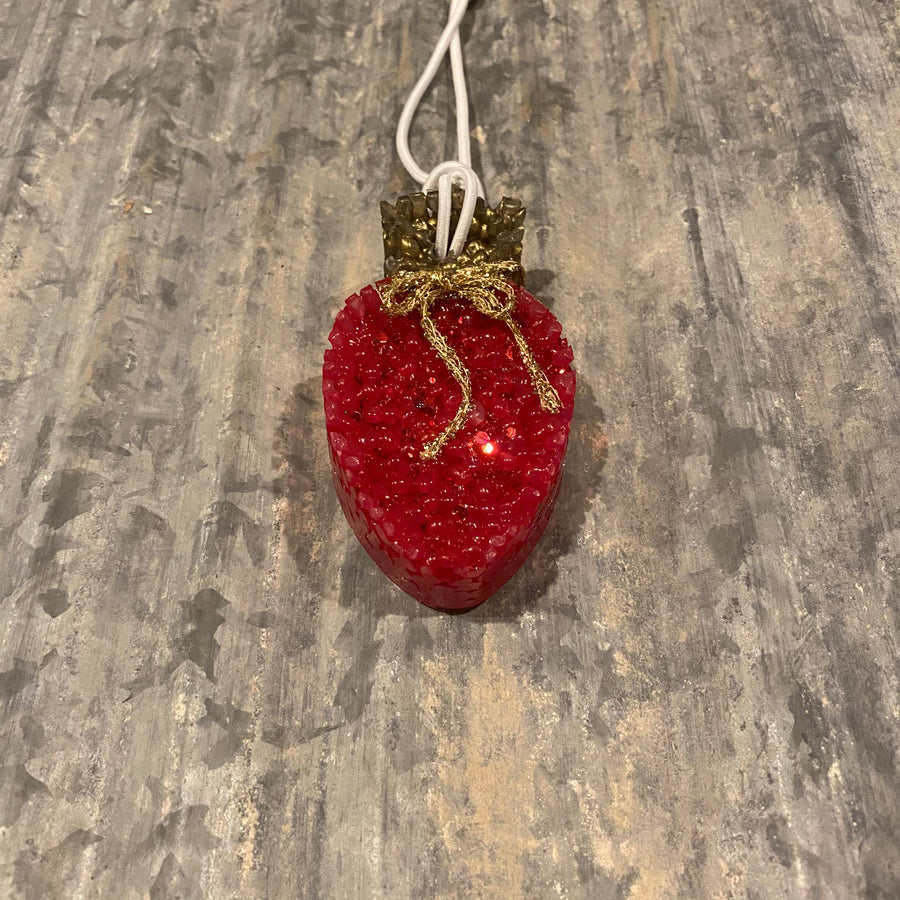 Christmas Light Freshie | Red With Red Glitter | Sweet Winterberry Scent