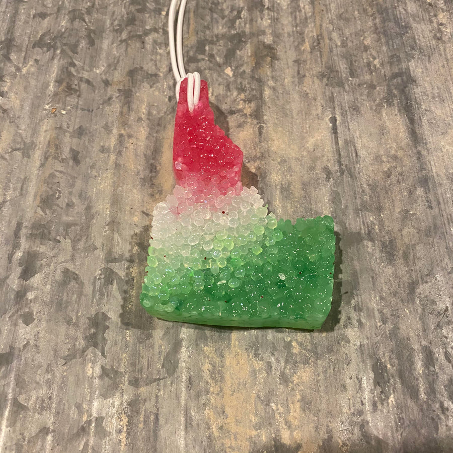 Idaho Freshie | Red White And Green Ombre | Gingerbread House Scent