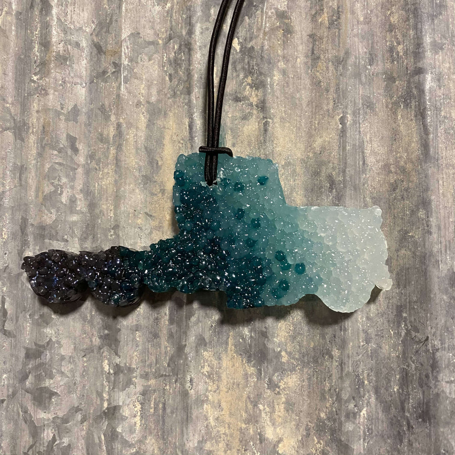 Semi-Truck Car Freshie | Dark Teal Ombre | Tropical Cowboy Scent