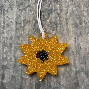 Sunflower Car Freshie | Sunflower Yellow | Butt-Naked Scent - Rear View Jewels