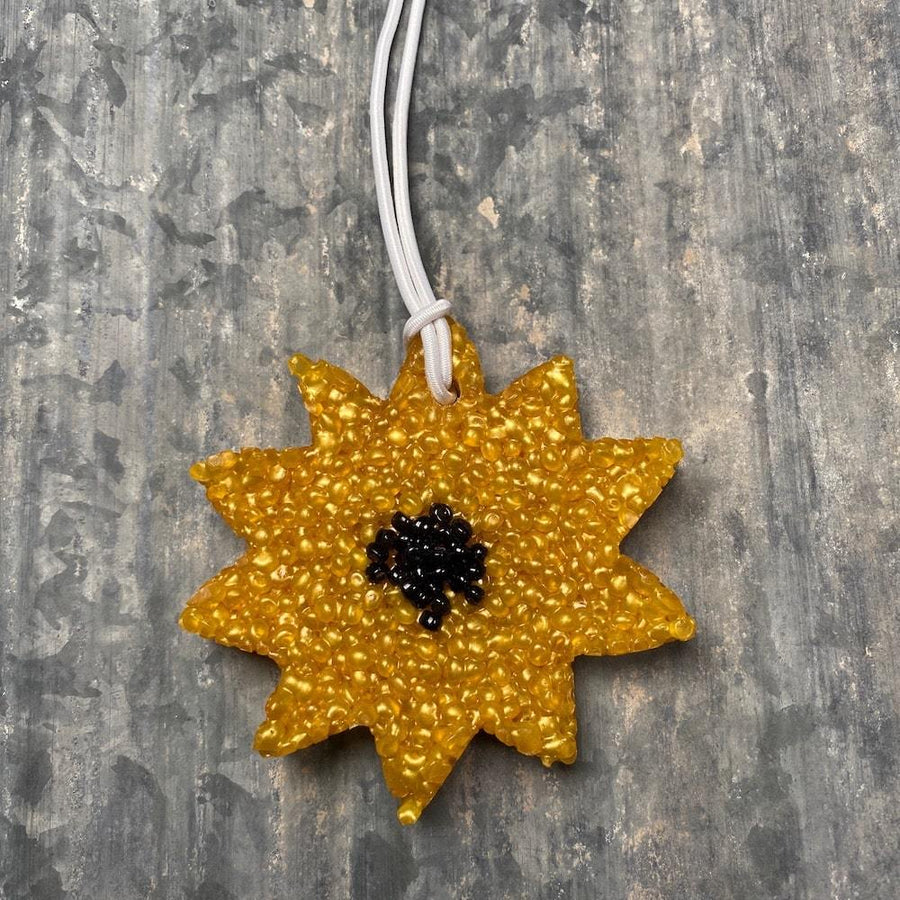Sunflower Car Freshie | Sunflower Yellow | Butt-Naked Scent - Rear View Jewels