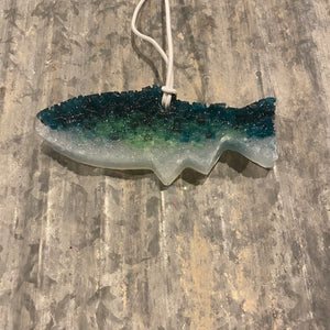 Lake Fish Freshie | Teal And Clear | Black Ice Scent