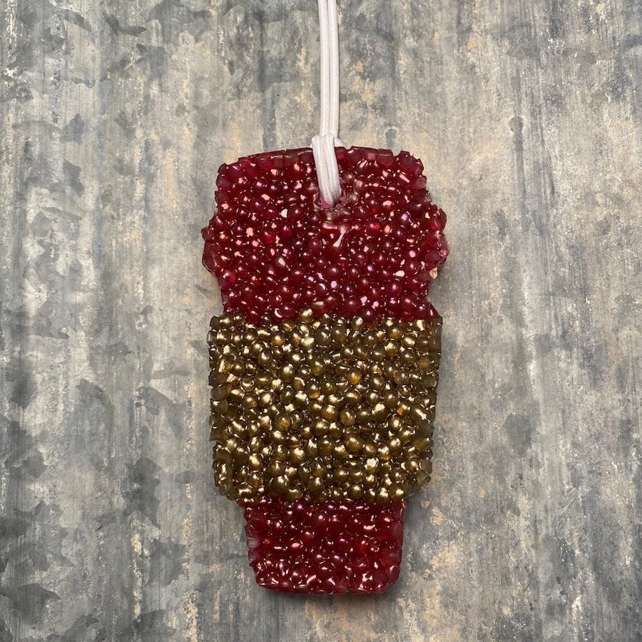 Venti Coffee Cup Car Freshie | Burgundy | Sun-Kissed Citrus Scent - Rear View Jewels