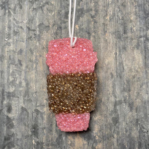 Venti Coffee Cup Car Freshie | Cotton-Candy Pink | Birthday Cake Scent - Rear View Jewels