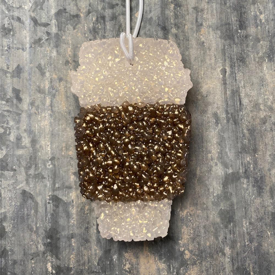Venti Coffee Cup Car Freshie | White Gold | Mama's Kitchen Scent - Rear View Jewels
