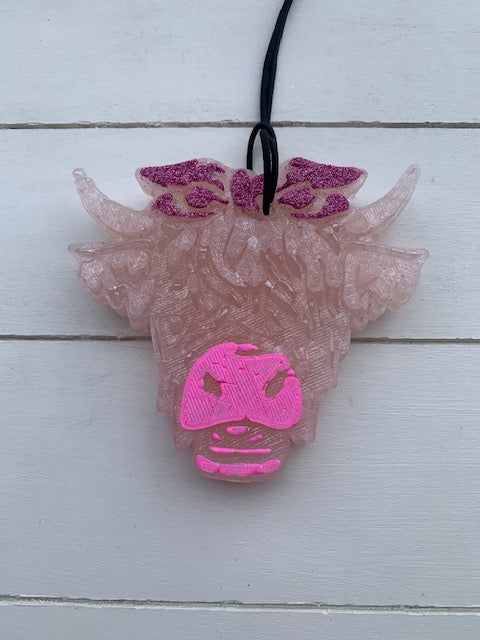 Highland Cow Face Car Freshie | Create Your Own Freshie