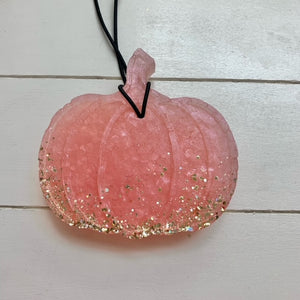 Single Pumpkin | Light Pink Gold Glitter Bottom | Autumn Scent