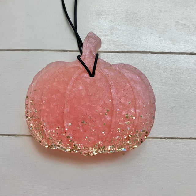 Single Pumpkin | Light Pink Gold Glitter Bottom | Autumn Scent