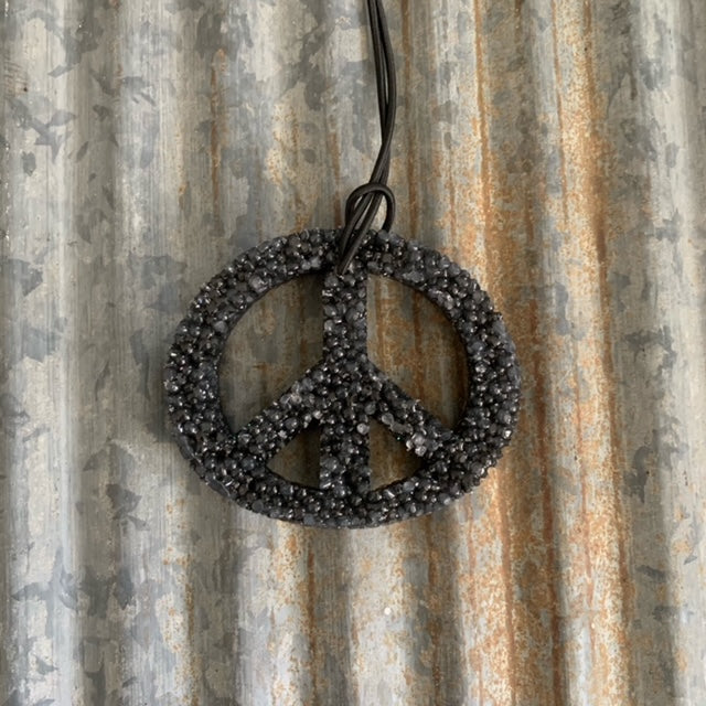 Peace Sign Car Freshie | Black | Jamaican Scent