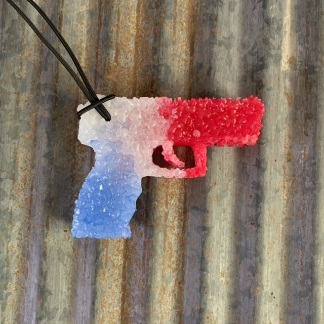 Pistol Car Freshie | Red, White, & Blue | Southern Charm Scent