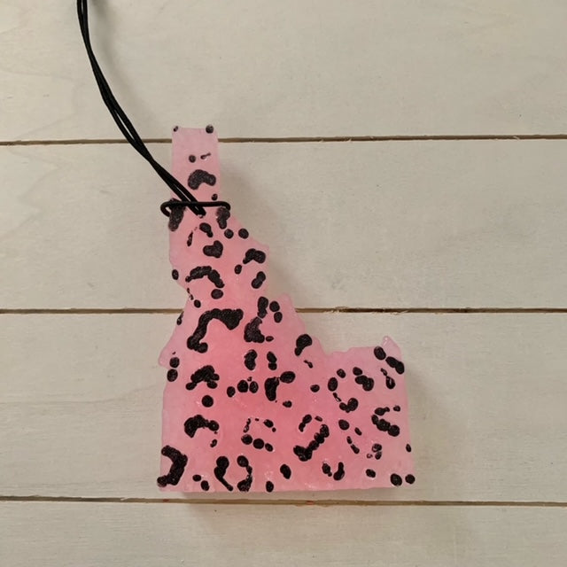 Large Leopard Idaho Car Freshie | Pink | Butt Naked Scent