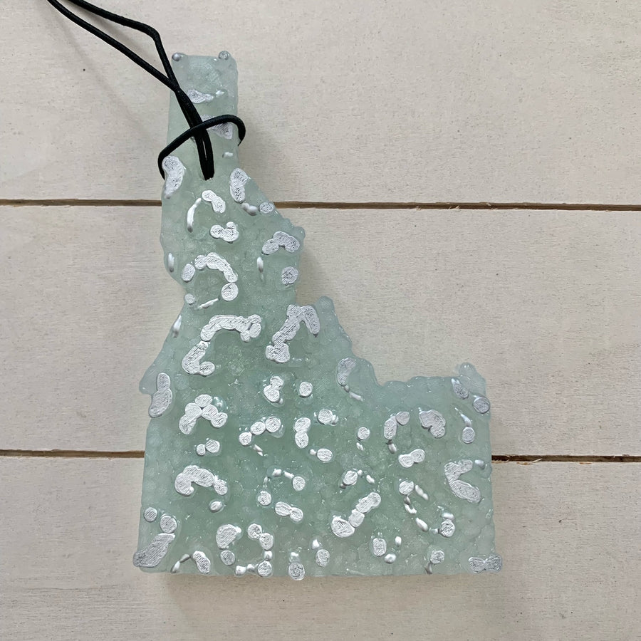 Large Leopard Idaho Car Freshie | Mint Colors | Butt Naked Scent