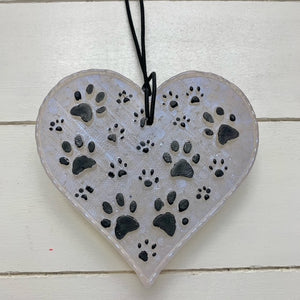 Paw Print Heart New Blue/Grey | Cranberry Woods Scent