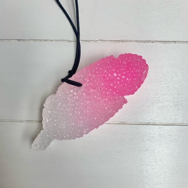 Rosemary Mint Scent Feather Pink/Clear Ombre