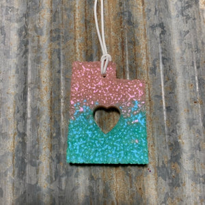Utah Car Freshie | Pink To Blue Ombre | Blueberry Cheesecake Scent