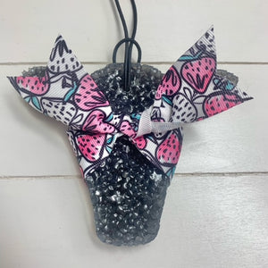 Cow Face | Strawberry Doodle Ribbon Black Shimmer | Strawberry Lemonade Scent LIMITED EDITION