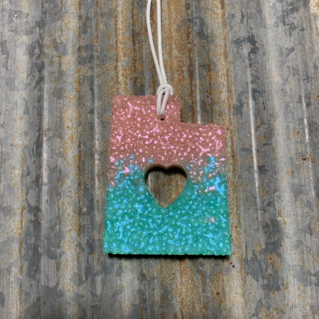 Utah Car Freshie | Pink To Blue Ombre | Blueberry Cheesecake Scent
