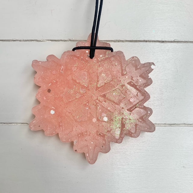 Pomegranate Mandarin Snowflake Light Pink Sparkle