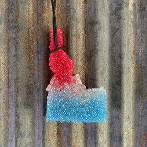 Idaho Car Freshie | Red White & Blue | Wild Cherry Almond Scent
