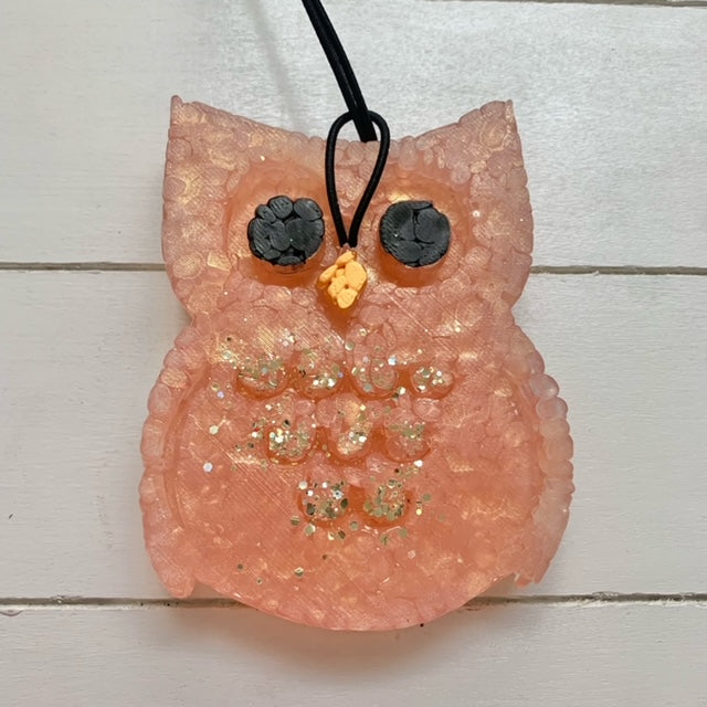 Owl | Rose Gold/Gold Glitter Belly | Persimmon Scent