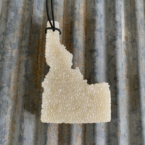 Large Idaho Car Freshie | White | Butt Naked Scent