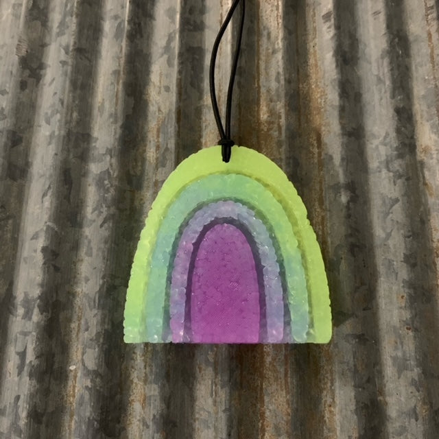Rainbow Car Freshie | Bright Colors | Butt Naked Scent