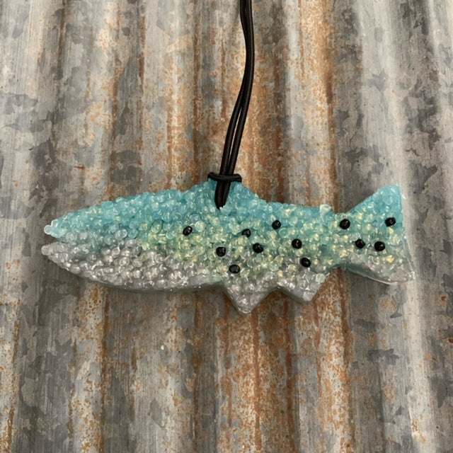 Lake Fish Car Freshie | Black Ice Scent