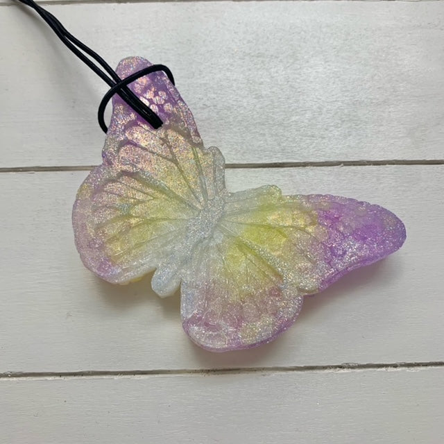 Butterfly | Sparkle White, Yellow & Lavender | Sugared Lemon Scent