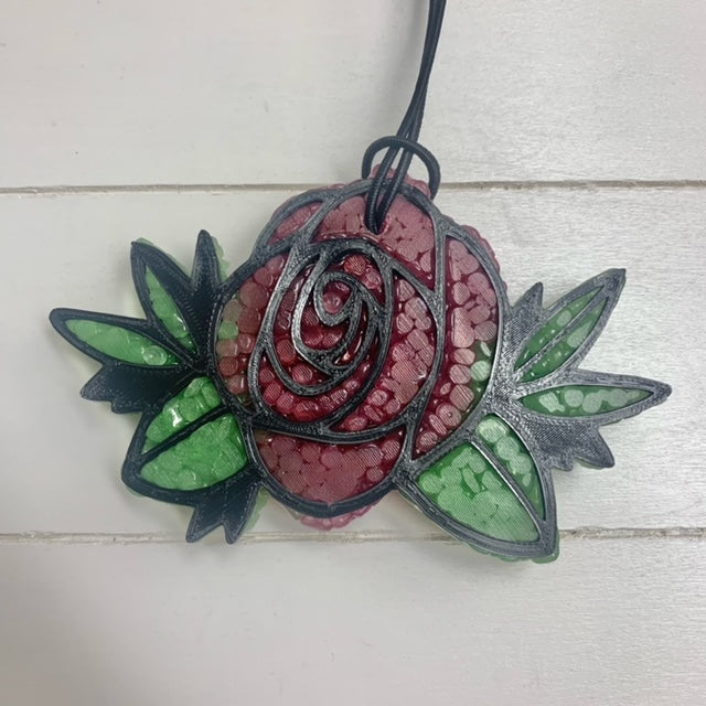 LIMITED EDITION Flower | Burgundy & Green | Black Raspberry Vanilla Scent