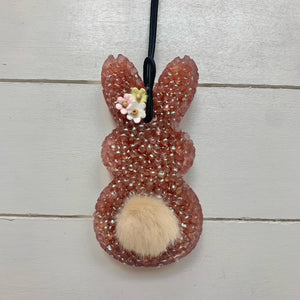 Bunny | Brown With Beige Pom & Flowers | Marshmallow Candy Scent - Limited Edition