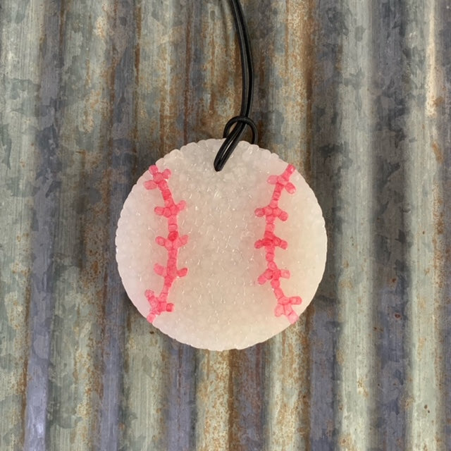 Baseball Car Freshie | Mahogany Teakwood Scent